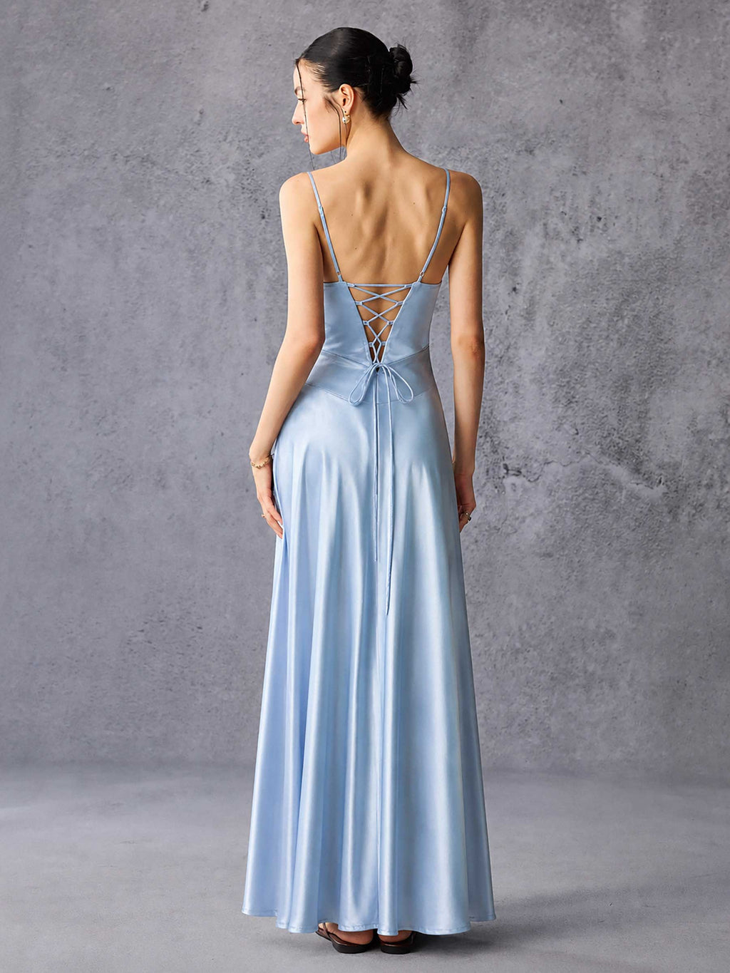 Corset Satin Slip Maxi Dress